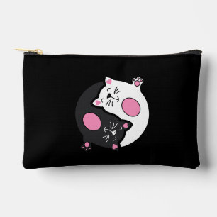 Bolsito Accesorio Pequeño Yin Yang Gatos Durmiendo en Blanco y Negro