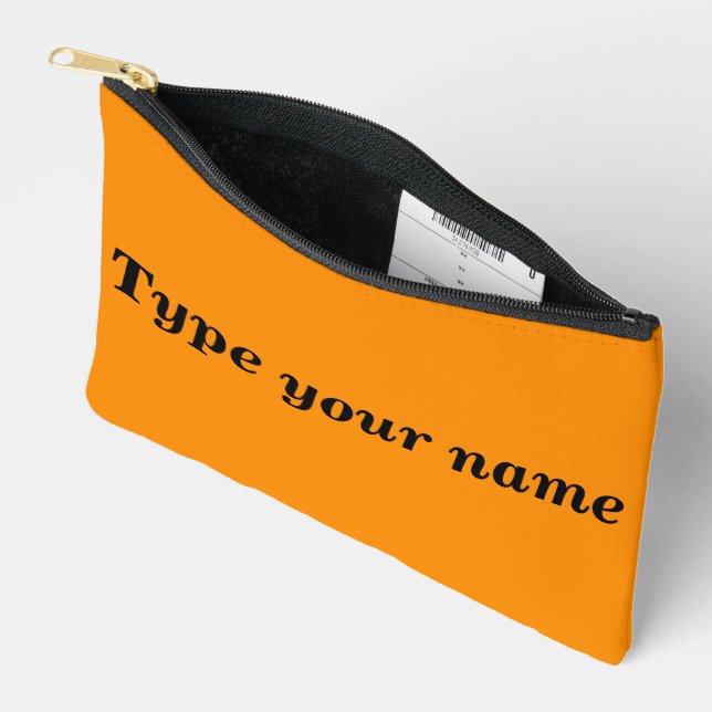 Bolsito Accesorio Pequeño Your Name on Orange Pouch (Abierto)