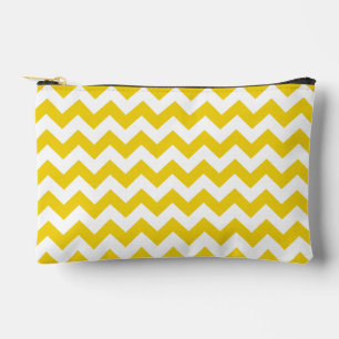 Bolsito Accesorio Pequeño Zigzag amarillo, chevron amarillo, patrón geométri