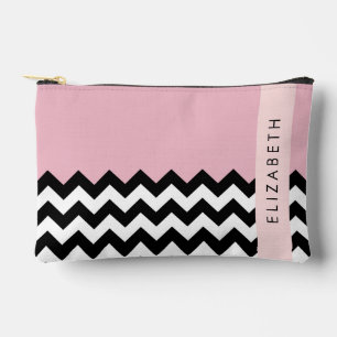 Bolsito Accesorio Pequeño Zigzag negro y blanco, chevron, rosado, tu nombre