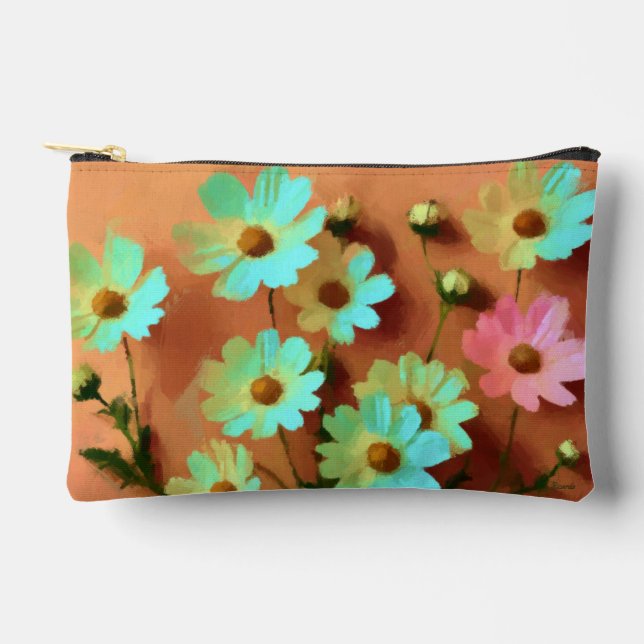 Bolsito Accesorio Pequeño Zinnia Elegans Flores (Anverso)
