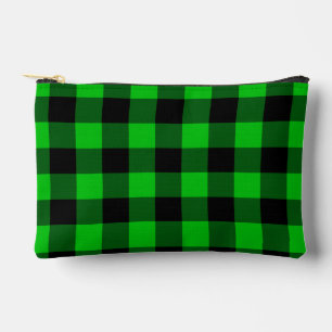 Bolso accesorio de cuadros verdes