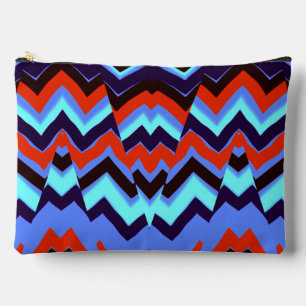 Bolso accesorio de maquillaje con patrón en zigzag