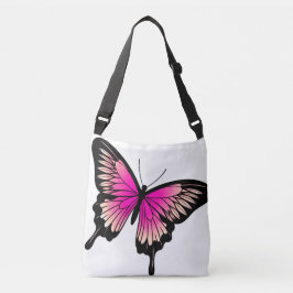 Bolso bandolera con mariposa magenta preciosa