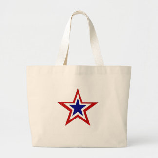 bolso blanco rojo de la estrella azul