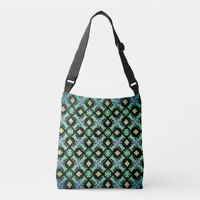 Bolso bolso Jimette Diseño verde amarillo negro (Anverso)