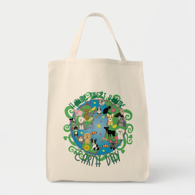Bolso casero dulce casero de los animales del Día (Frente)