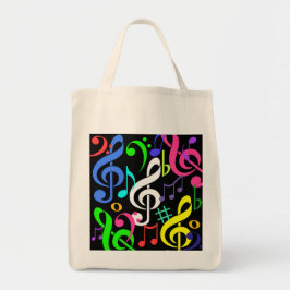 Bolso colorido de las notas musicales