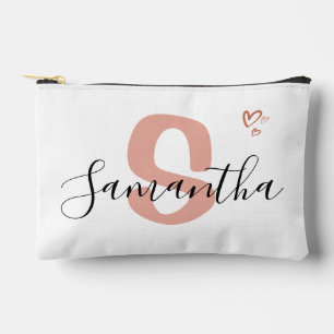 Bolso con cremallera de monograma personalizado ro