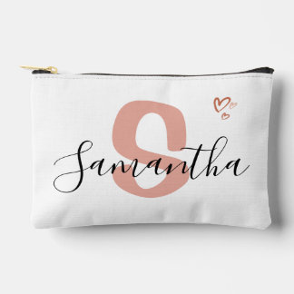 Bolso con cremallera de monograma personalizado ro