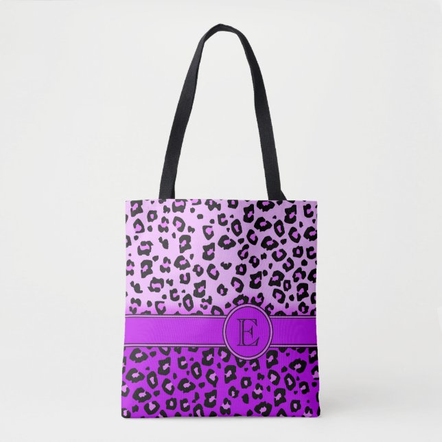 Bolso con monograma púrpura del estampado de (Anverso)