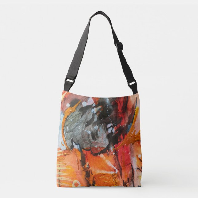 bolso con pintura abstracta pintada a mano (Anverso)