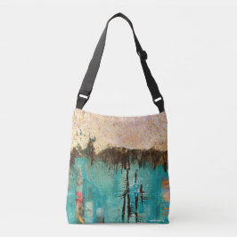 bolso con pintura acrilica pintada a mano