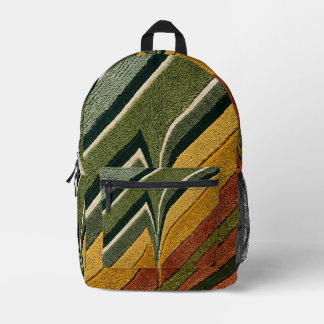 Bolso con rayas de óxido de bosque de musgo abstra
