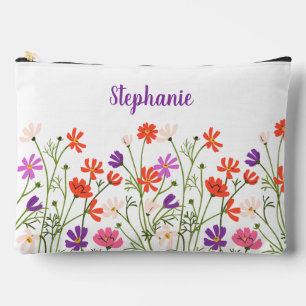 Bolso Cosmético de Flor Silvestre con Nombre Perso