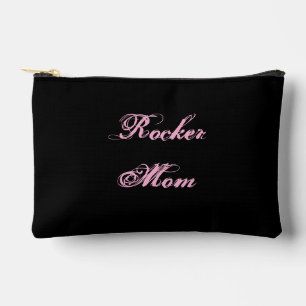 Bolso cosmético de Rocker Mom (negro y rosa)