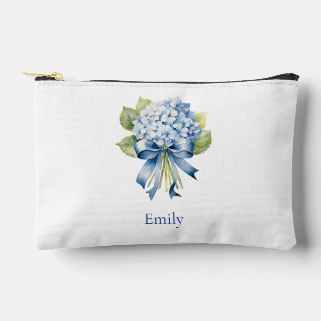 Bolso Cosmético para Damas de Honor Hortensia Azul (Anverso)