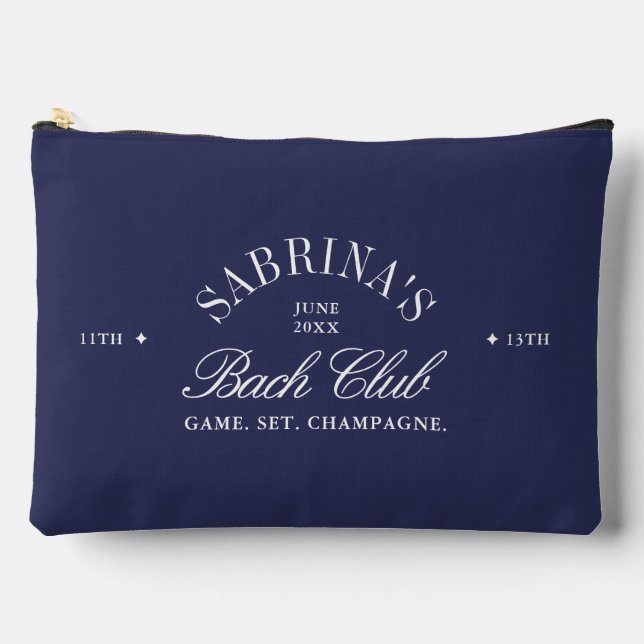 Bolso cosmético para despedida de soltera en azul  (Anverso)
