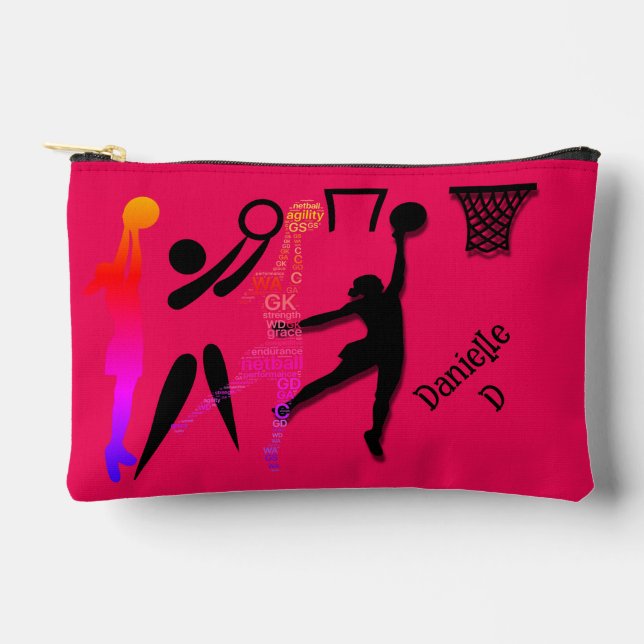 Bolso Cosmético Personalizado de Netball (Anverso)