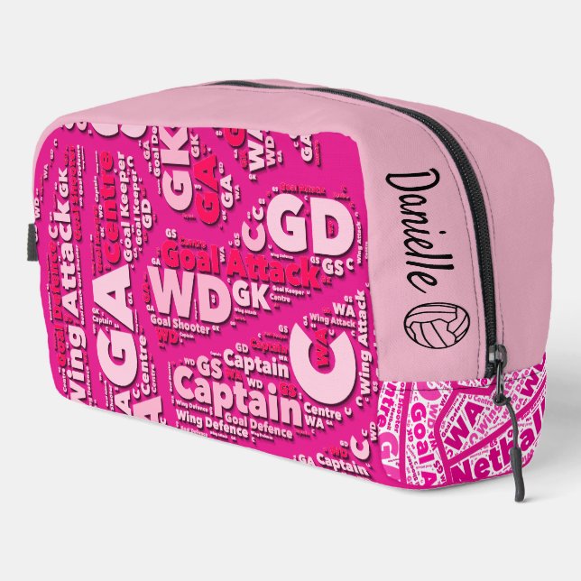 Bolso cosmético personalizado de netball (Esquina derecha)