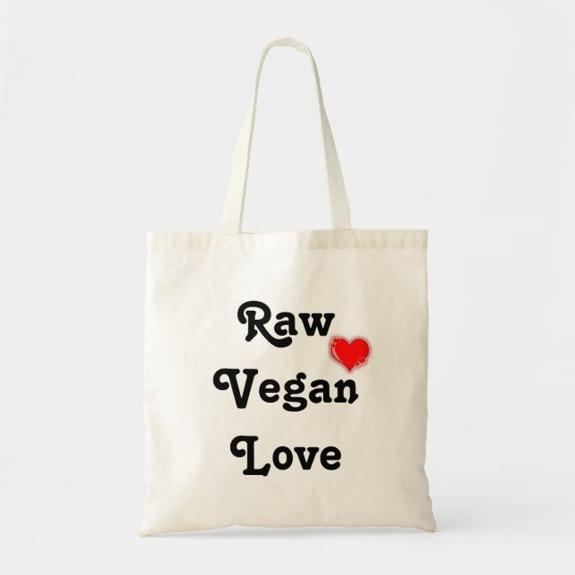 Bolso crudo del amor del vegano (Frente)