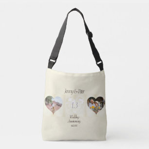 Bolso Cruzado 13.º Aniversario Boda Cardíaco como de encaje
