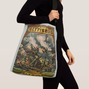 Bolso Cruzado 1917 Huella de partitura de la batalla de Gettysbu