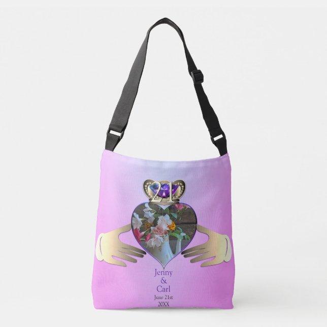 Bolso Cruzado 21° Aniversario Boda Claddaugh Foto (Anverso)