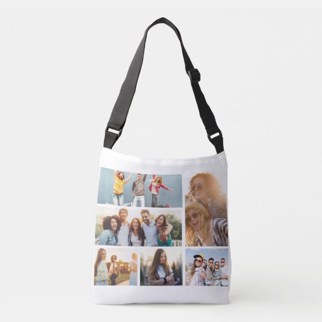 Bolso Cruzado 6 Personalización de plantilla de Collage de fotos (Anverso)