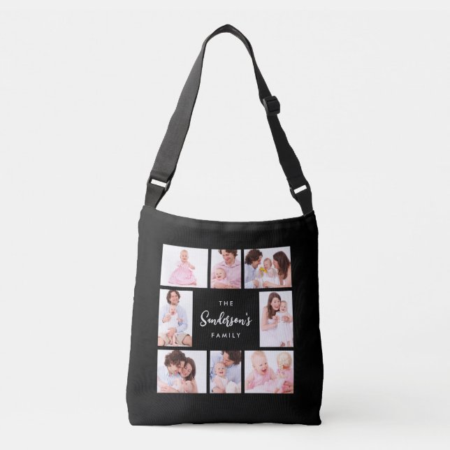 Bolso Cruzado 8 Sections Family Photo in Black Frame (Anverso)