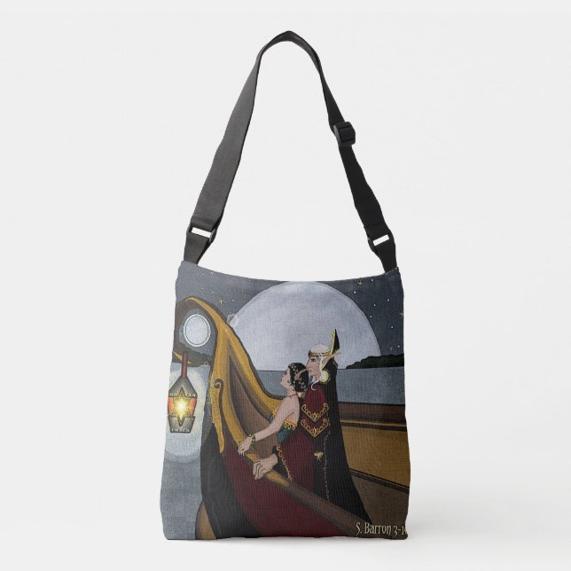 Bolso Cruzado A Borde De La Espalda De La Luna: (Anverso)