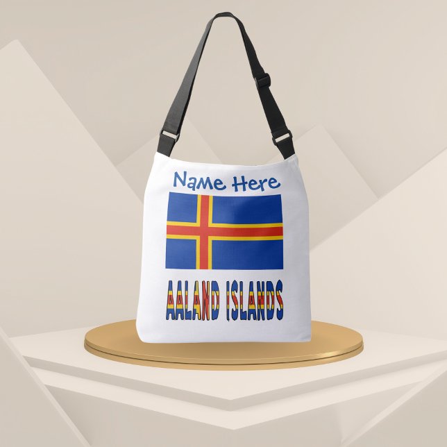 Bolso Cruzado Aaland Islands Ålander Flag Blue Personalization (Subido por el creador)