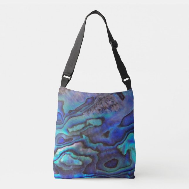 Bolso Cruzado Abalaone Paua Shell modela (Anverso)