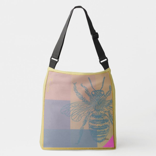 Bolso Cruzado Abeja dorada moderna (Anverso)