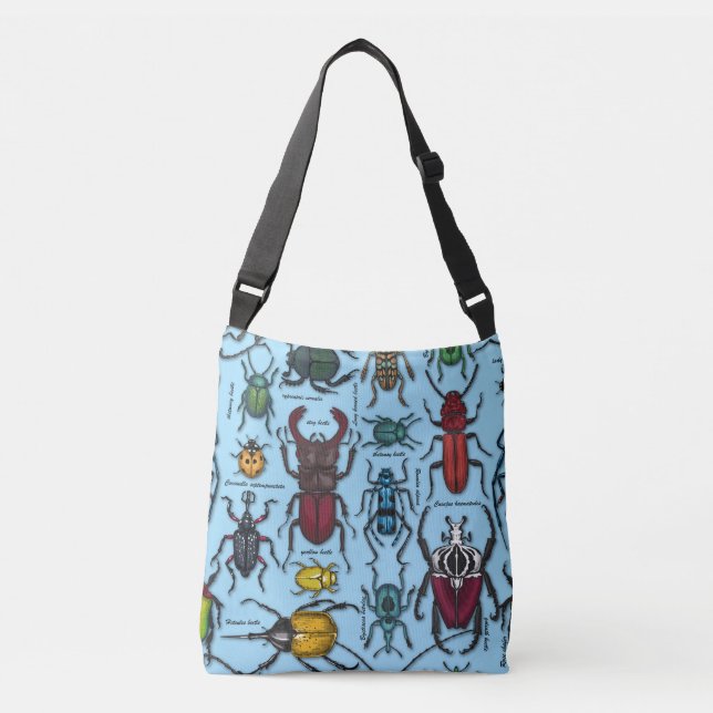 Bolso Cruzado Abejas azules (Anverso)