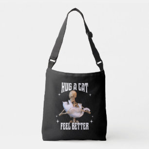 Bolso Cruzado Abraza a un Gato Siente Mejor Arte de Gato Esquele