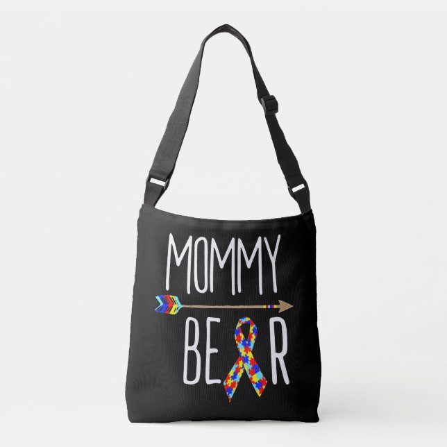 Bolso Cruzado Abril Autismo Conciencia mami Bear (Anverso)