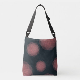 Bolso Cruzado abstracción de flor rosa, geométrica, fresca y mod