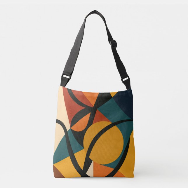 Bolso Cruzado Abstract African Tote (Anverso)