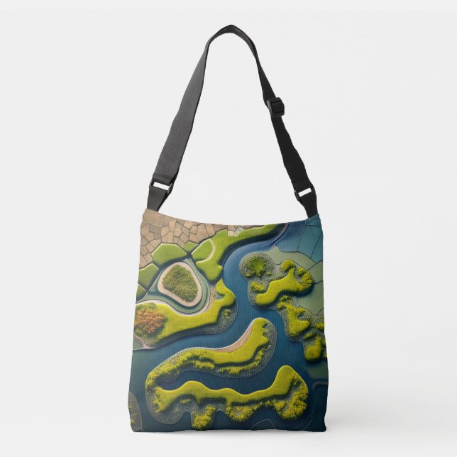 Bolso Cruzado Abstract River Estuary (Anverso)