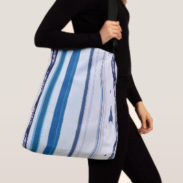 Bolso Cruzado Abstract Symphony in Blue 5 (Vertical Lines)