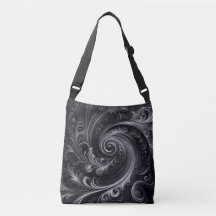 Abstracto Moderno Simple Remolino Negro y Blanco