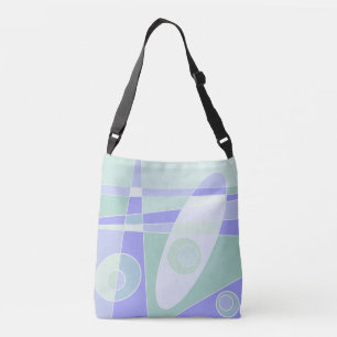Bolso Cruzado Abstracto Surfing Pastel Verde Púrpura