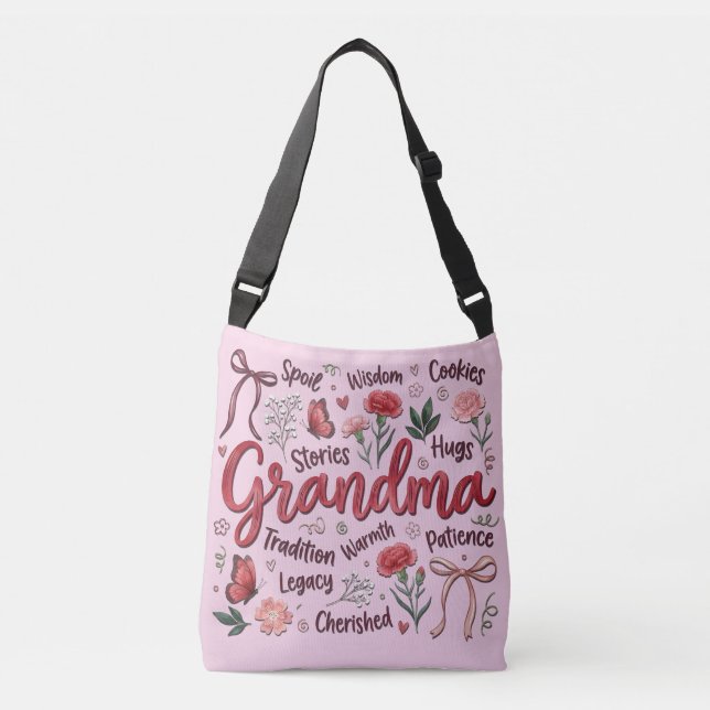 Bolso Cruzado Abuela Botánica Coqueta (Anverso)