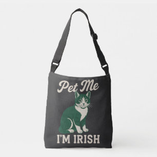Bolso Cruzado Acércame, soy irlandés con gato - Camiseta diverti