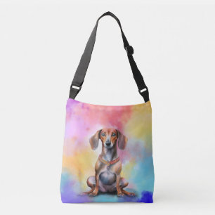 Bolso Cruzado Acuarela Dachshund