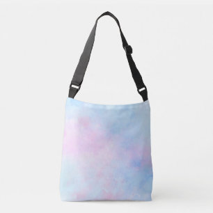 Bolso Cruzado Acuarela de ensueño azul turquesa rosa