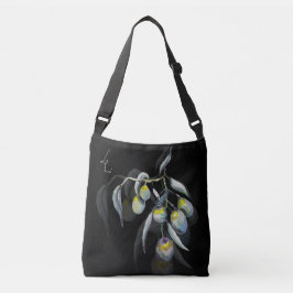 Bolso Cruzado Acuarela de oliva mágica pintada a mano