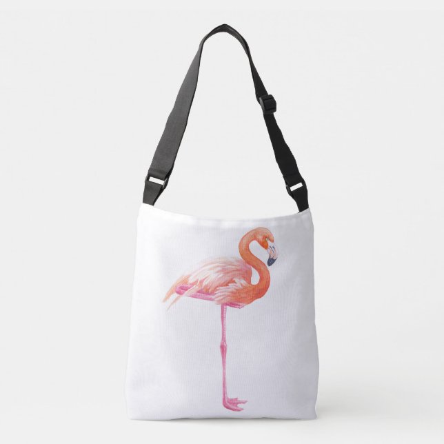 Bolso Cruzado acuarela flamenca (Anverso)