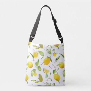 Bolso Cruzado Acuarela Limón y Hojas 2